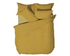 Linen Look Cotton Single Duvet Set -Room to Grow Untitled 1 0002 STONEHOUSE OCHRE 002 49179.1664292977