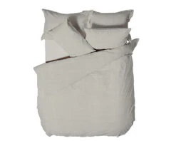 Linen Look Cotton Single Duvet Set