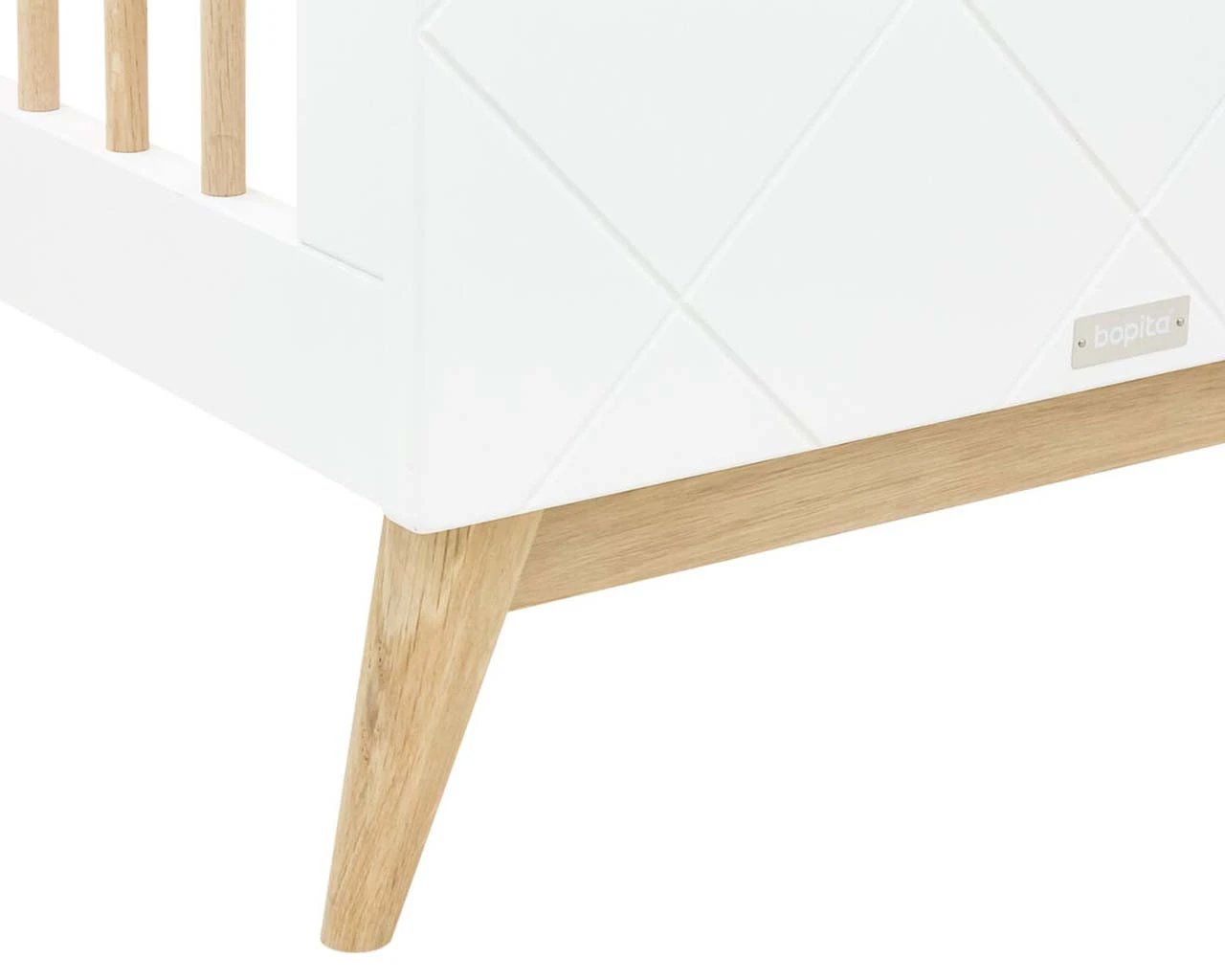 Evi Cot In White & Natural 5 Evi Cot In White & Natural - Image 5