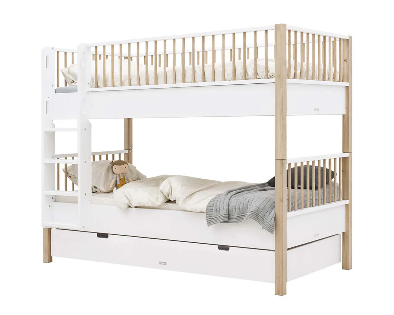 Nori Bunk Bed In White & Natural 5 Nori Bunk Bed In White & Natural - Image 5