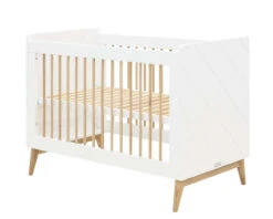 Evi Cot In White & Natural