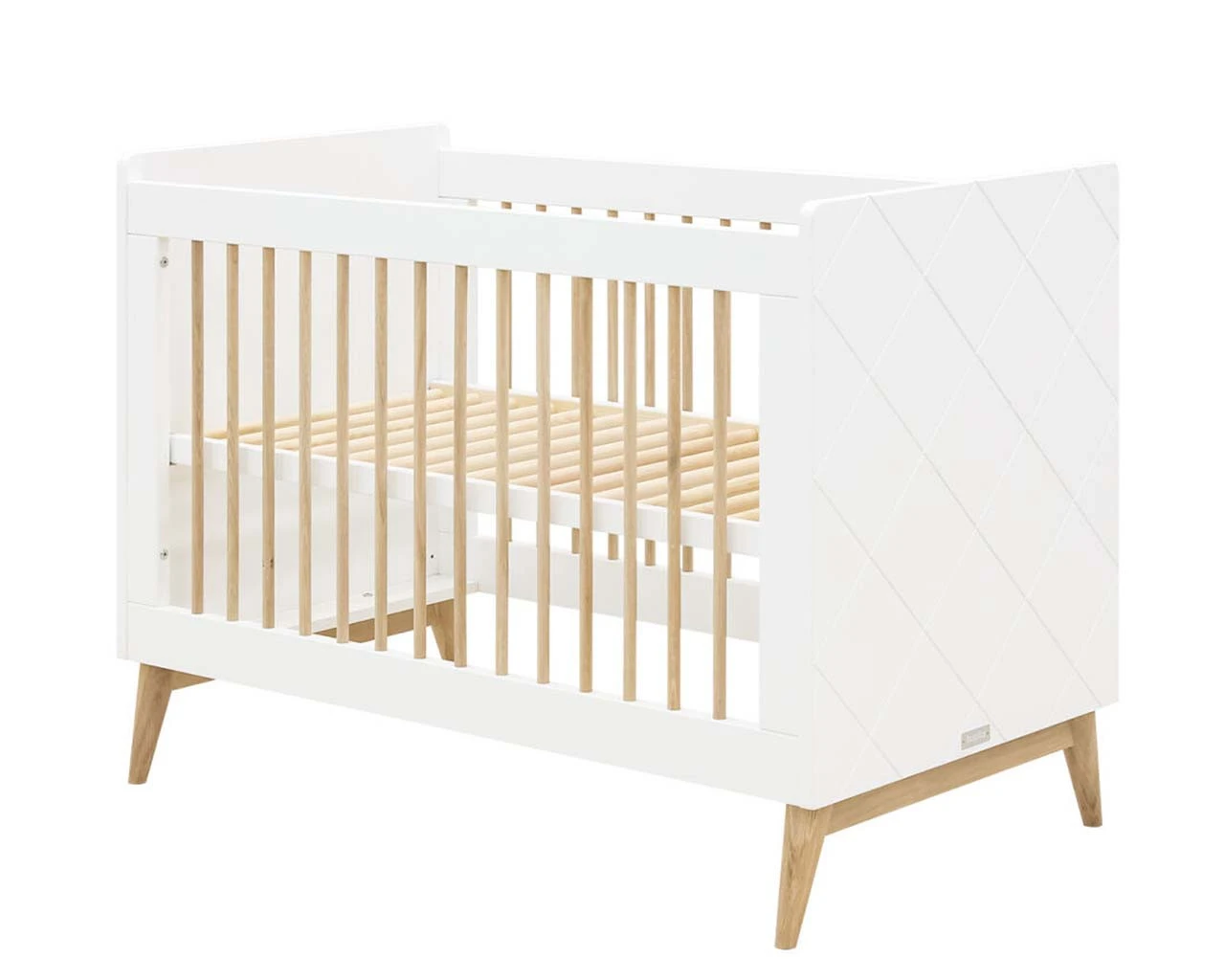 Evi Cot In White & Natural 1 Evi Cot In White & Natural