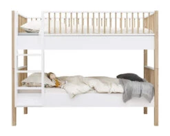 Nori Bunk Bed In White & Natural