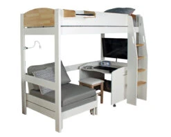 Urban Birch Highsleeper With Desk And Chair Bed