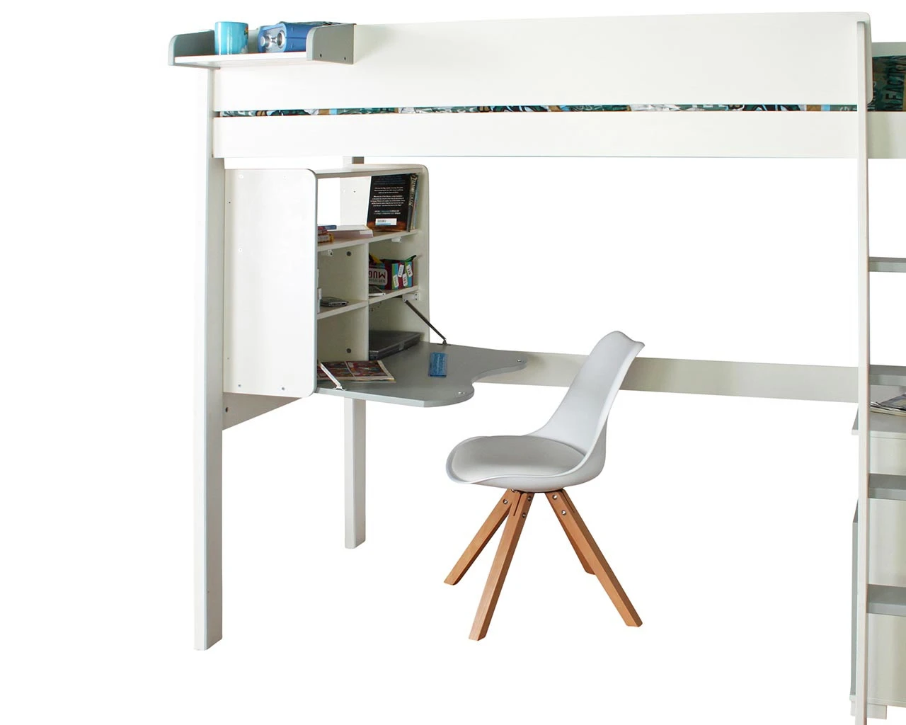 Urban Grey Highsleeper With Desk, Chair Bed And Cupboard 4 Urban Grey Highsleeper With Desk, Chair Bed And Cupboard - Image 4