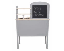 Kids Wood Play Kitchen Set - Grey