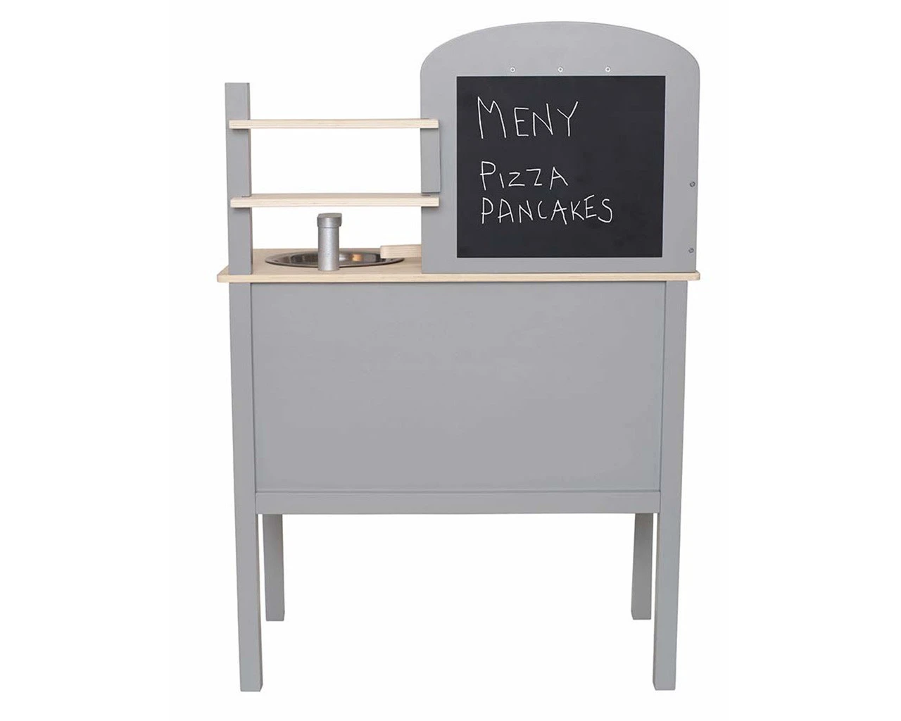 Kids Wood Play Kitchen Set - Grey 1 Kids Wood Play Kitchen Set - Grey