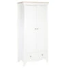 Clara Double Wardrobe In White & Driftwood Ash