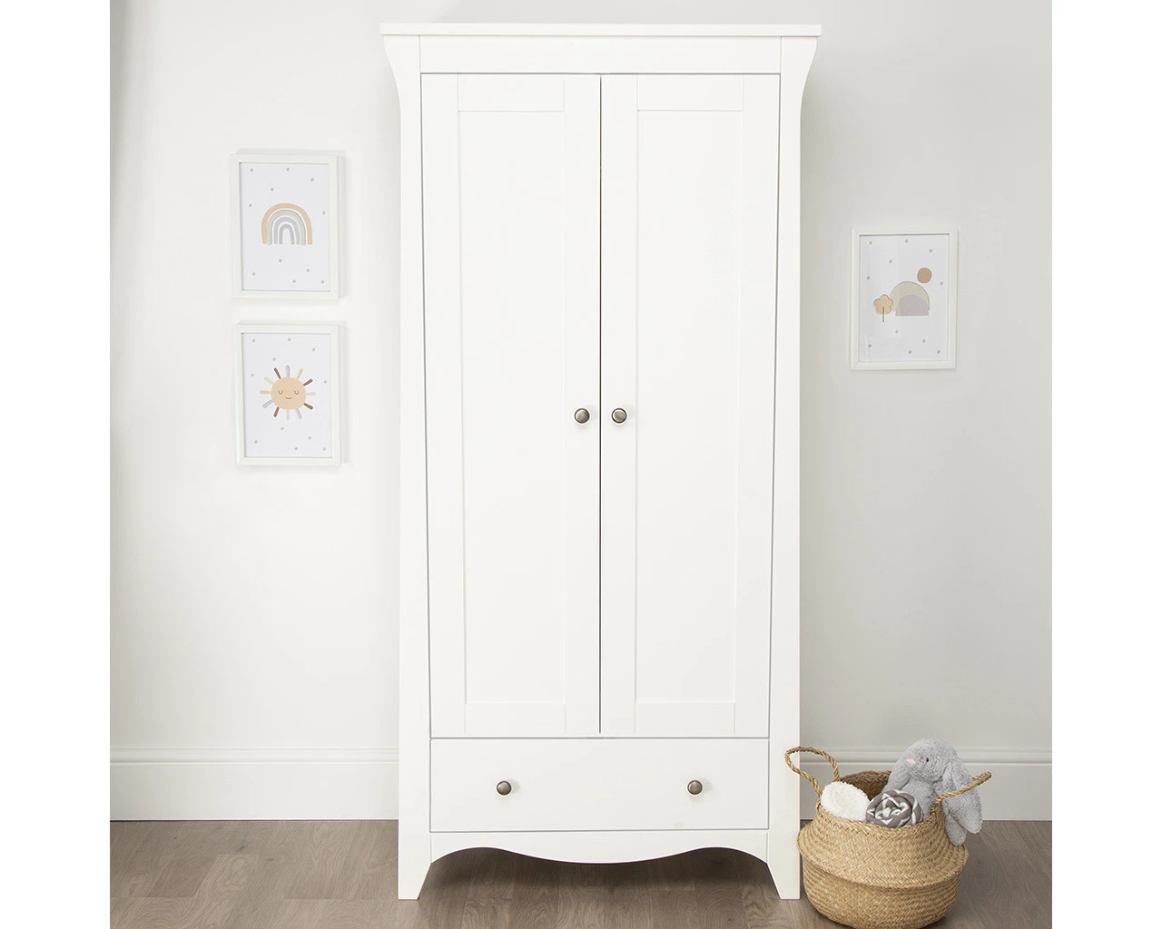 Clara Double Wardrobe In White 2 Clara Double Wardrobe In White - Image 2