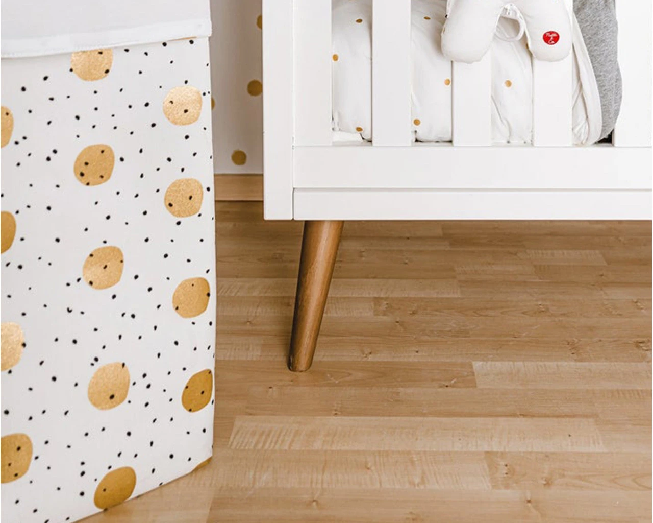 Canvas Storage Box Gold Spots 2 Canvas Storage Box Gold Spots - Image 2