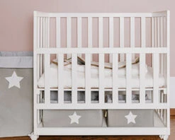 Canvas Storage Box Grey Stripe