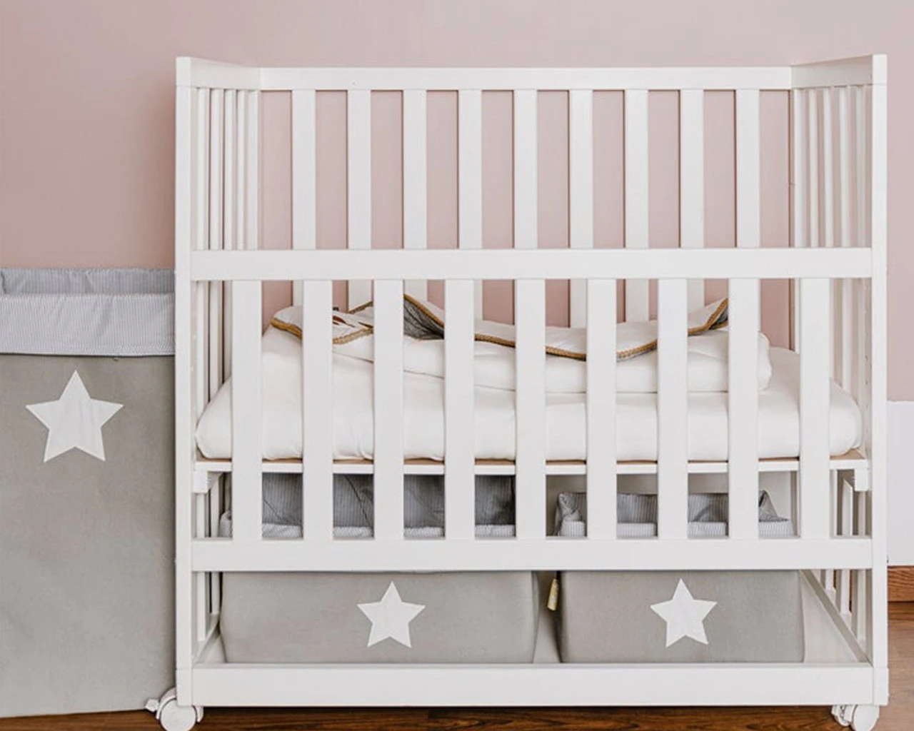 Canvas Storage Box Grey Stripe 1 Canvas Storage Box Grey Stripe