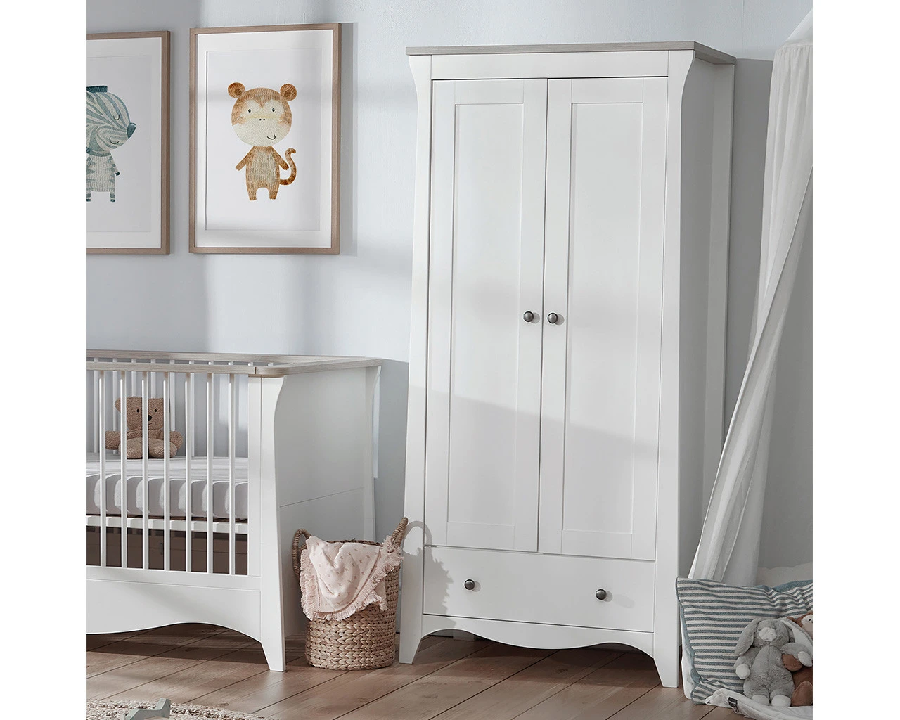 Clara 3 Piece Nursery Room Set White & Ash 4 Clara 3 Piece Nursery Room Set White & Ash - Image 4