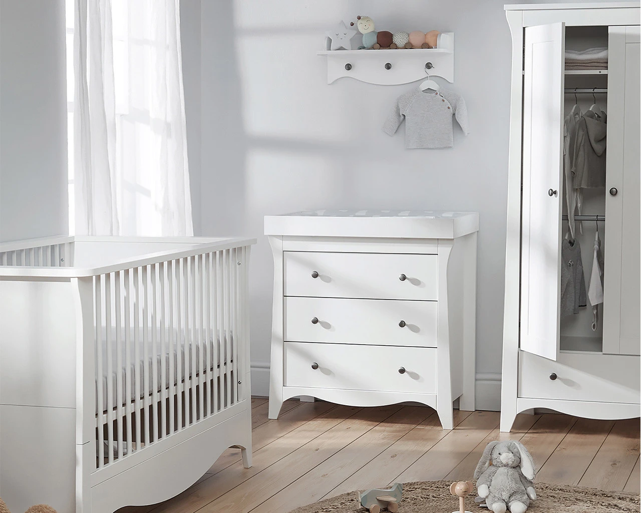 Clara Double Wardrobe In White 4 Clara Double Wardrobe In White - Image 4