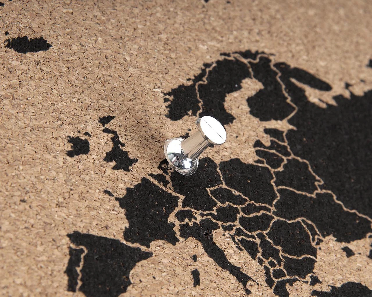 World Map Cork Notice Board 2 World Map Cork Notice Board - Image 2