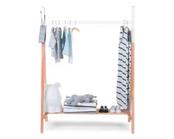 Tipi Open Clothes Stand Natural And White
