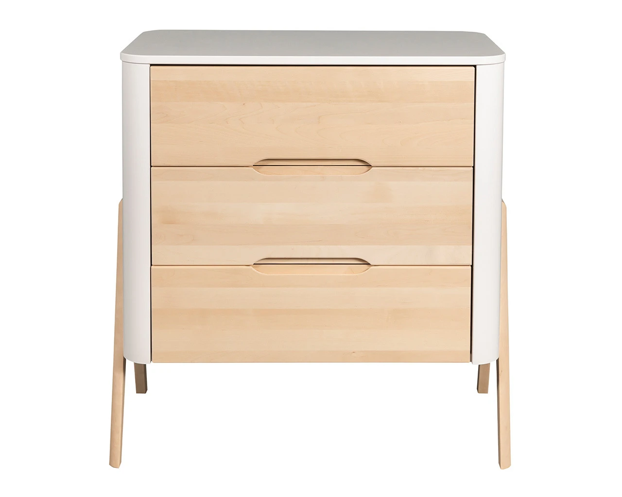 Torsten 3 Drawer Chest In White/Natural 3 Torsten 3 Drawer Chest In White/Natural - Image 3