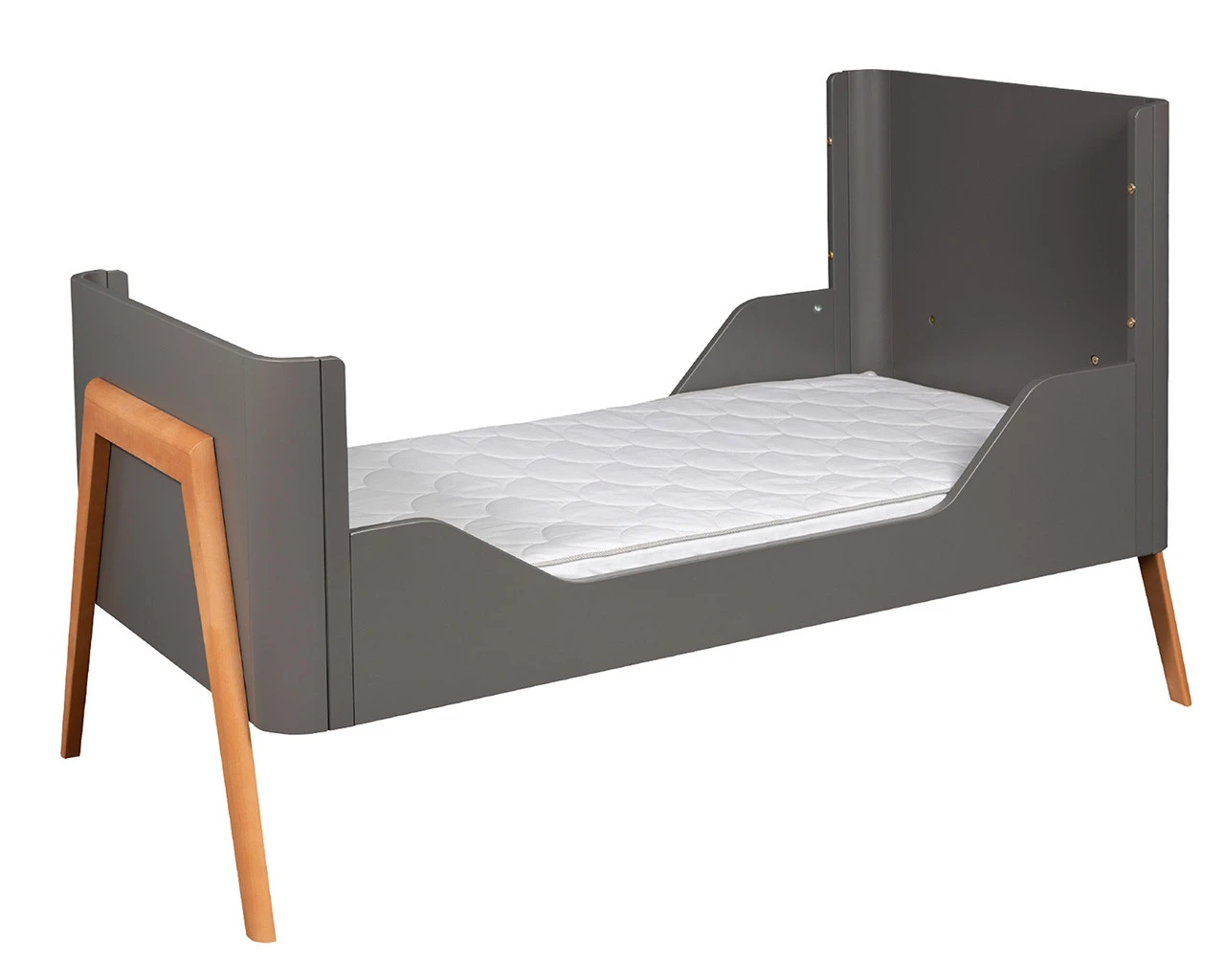 Torsten Nursery Cot Bed Grey & Teak 7 Torsten Nursery Cot Bed Grey & Teak - Image 7