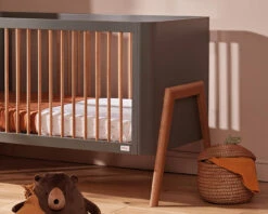 Torsten 2 Piece Nursery Set- Cot Bed & 3 Drawer Chest Grey / Teak -Room to Grow troll torsten cot bed grey teak pdt 006 45973.1661852209