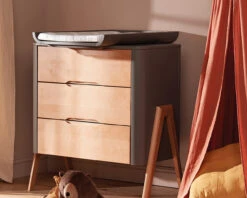 Torsten 3 Drawer Chest In Grey And Teak -Room to Grow troll torsten dresser grey teak pdt 005 73557.1661851651